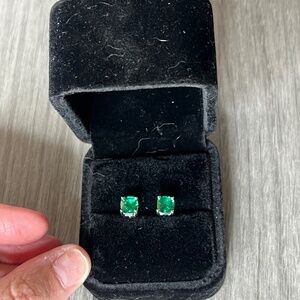 Kay Jewelers lab created emerald stud earrings